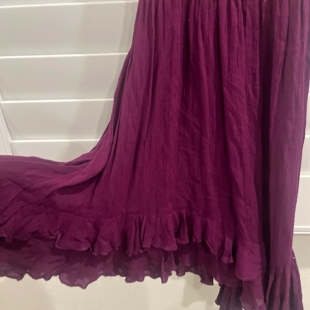 Free People Lace Mini Dress in Rust and Plum - Picture 5 of 9